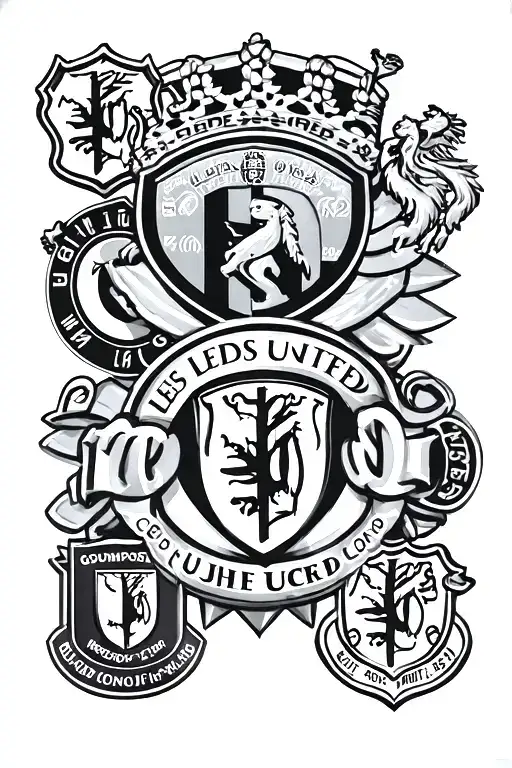 Leeds united badges tattoo design idea