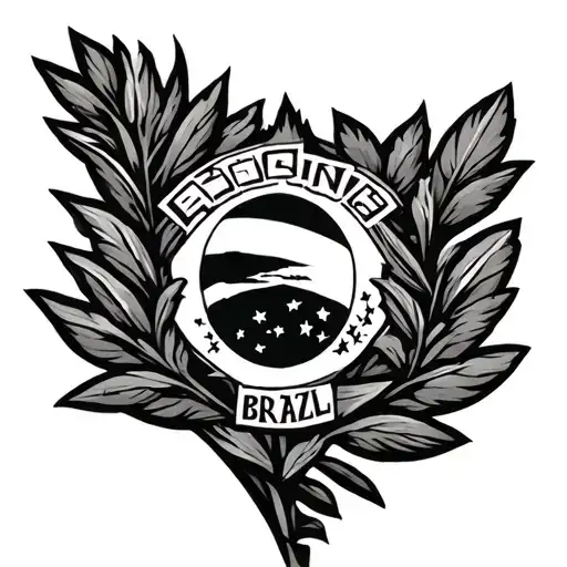 Brazil Logo on travel leg tattoo design idea