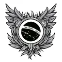 Brazil Logo on travel leg tattoo design idea