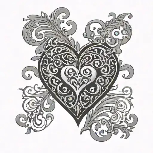 bts logo with heart around it and swirls coming from it  tattoo design idea