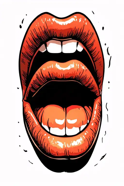 Lip tattoo design idea