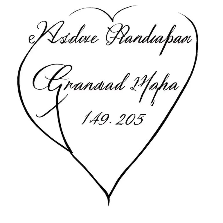 grandpa memorial tattoo with dates incorporated tattoo design idea