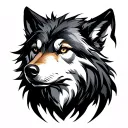 ff7 cloudy wolf tattoo design idea
