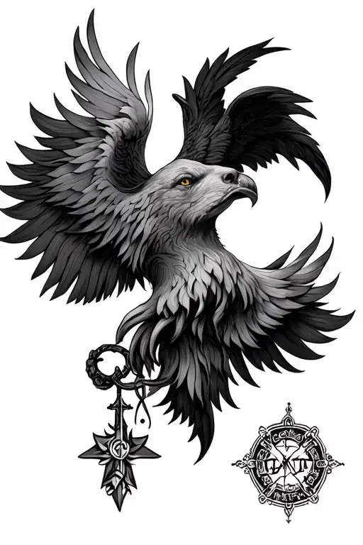 religious big piece tattoo design idea