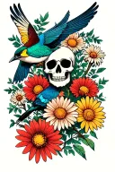 twenty one pilots skeleton clique banditos dema map ned radio daises birds tattoo design idea