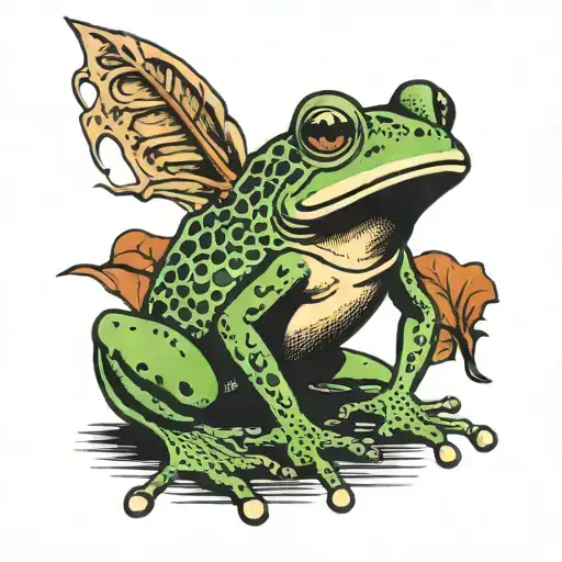 cook frog tattoo design idea