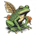 cook frog tattoo design idea
