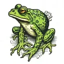 cook frog tattoo design idea