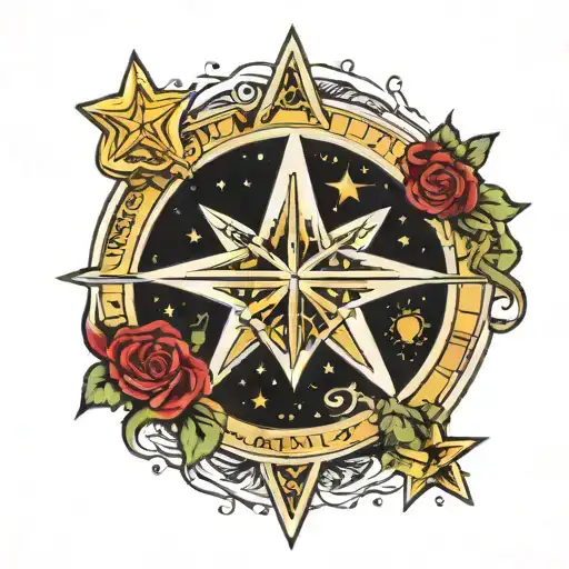 the star tarot card tattoo design idea