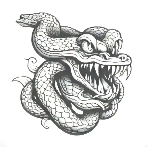 snake fangs finger tattoo tattoo design idea