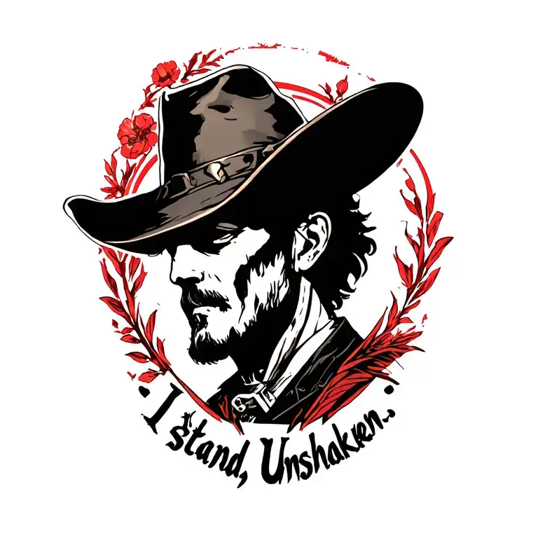 "May I stand, Unshaken" Red Dead Redemption 2 tattoo design idea