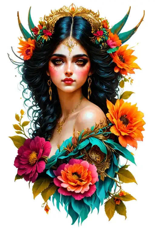 lillith goddess tattoo design idea