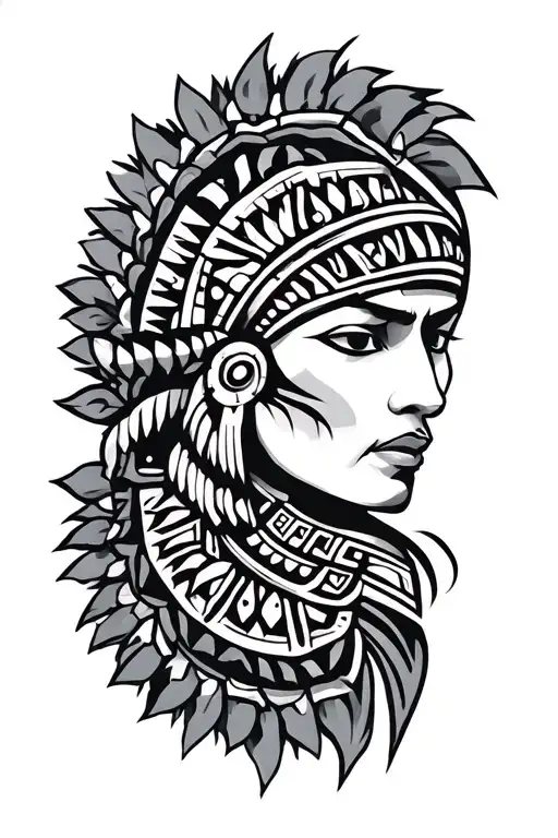 aztec tribal tattoo tattoo design idea