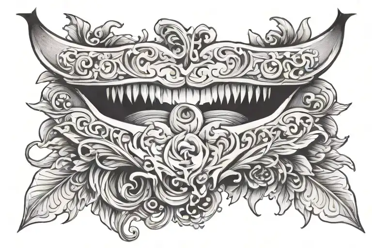 Throat tattoo design idea