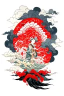 storm clouds tattoo design idea