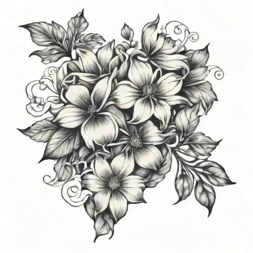 flowers from everywhere I've been. Appalachia, Maine, Arizona, Washington, Alaska, Northern California, eastern Massachu tattoo design idea