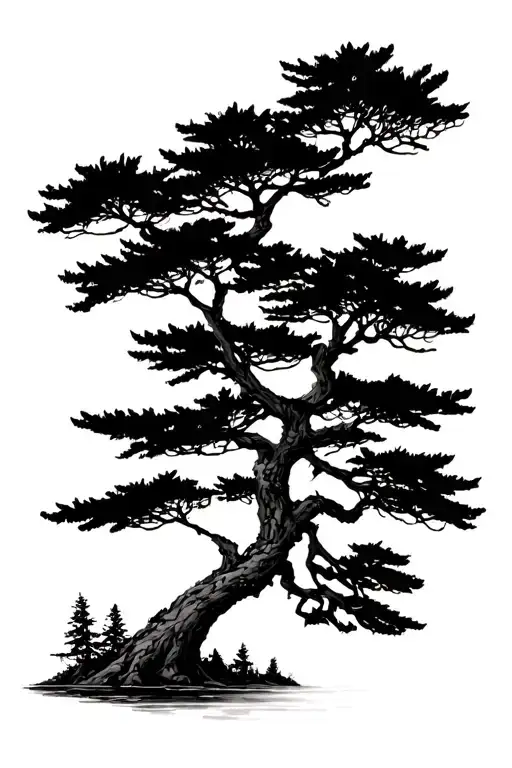 PNW coast madrone tree tattoo design idea