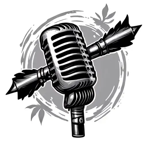 Mic tattoo design idea