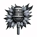 Mic tattoo design idea