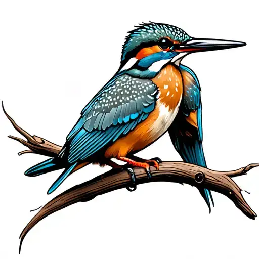 Kingfisher tattoo design idea