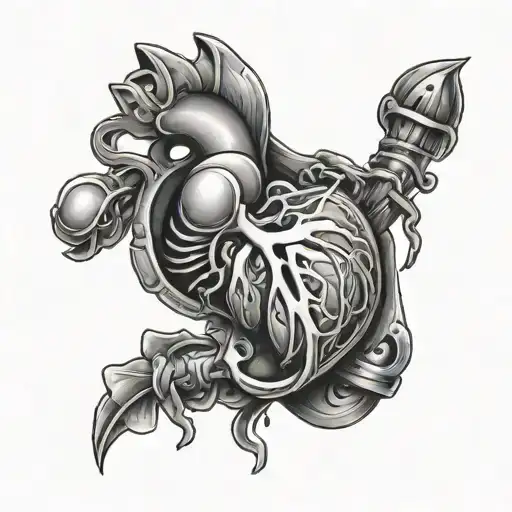 kidney surgey tattoo design idea
