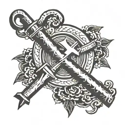 Communist hammer and sickle tattoo design idea