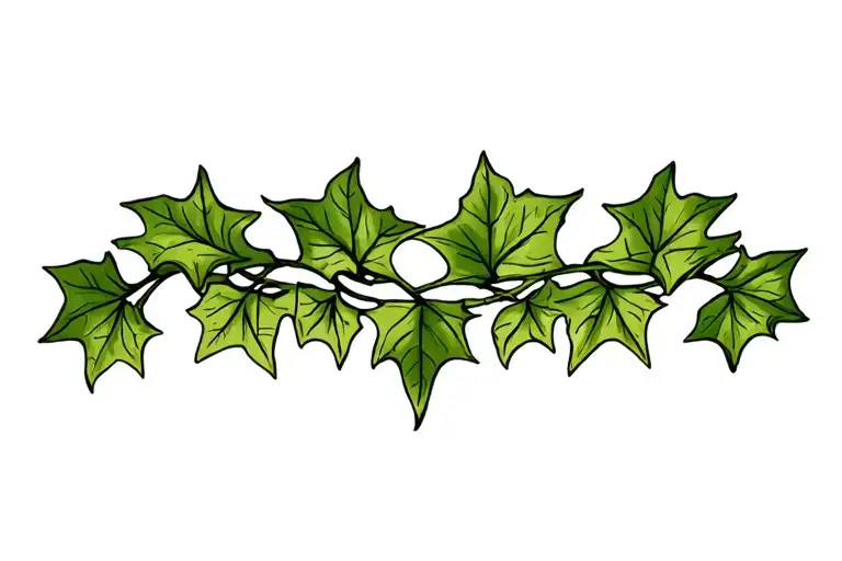 ivy plant leafs wipped willow tattoo design idea
