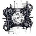 time machine parts diagram tattoo design idea