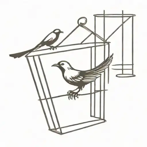 bird flying out of cage tattoo tattoo design idea