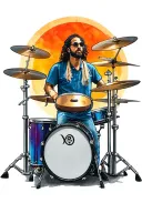 Drumset and Percussion instruments tattoo design idea