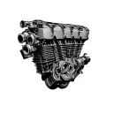 hellcat engine exploded view tattoo design idea