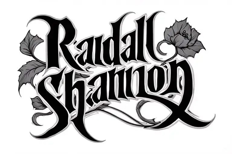 "Randall Shannon" two word ambigram tattoo tattoo design idea