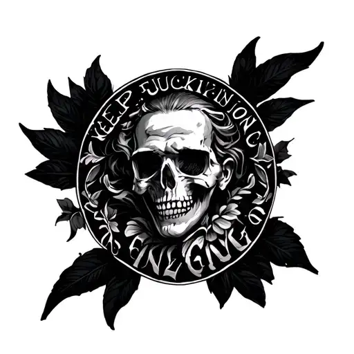 keep fucking going shoulder tattoo tattoo design idea