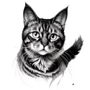 freya cat tattoo design idea