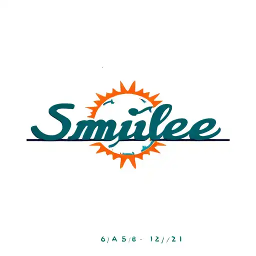 "Smile" "Dad 6/25/68-10/19/21" Miami Dolphins tattoo design idea