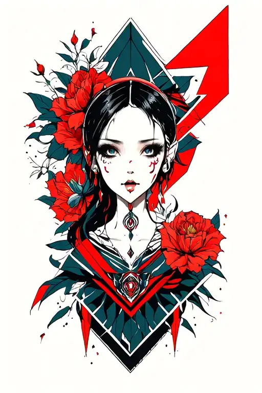 hells paradise anime inspired tattoo tattoo design idea
