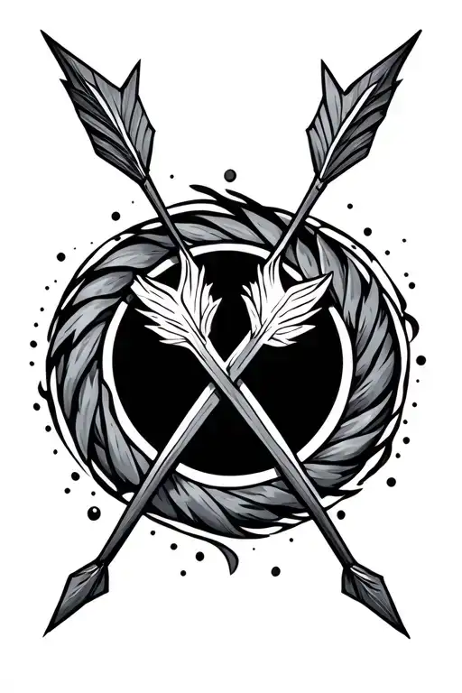 double arrows crossed tattoo design idea