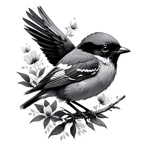 Nightingale tattoo design idea