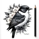 Nightingale tattoo design idea