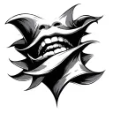 Throat tattoo design idea