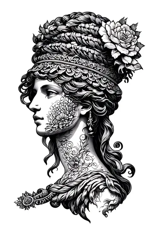 themis scales tattoo design idea