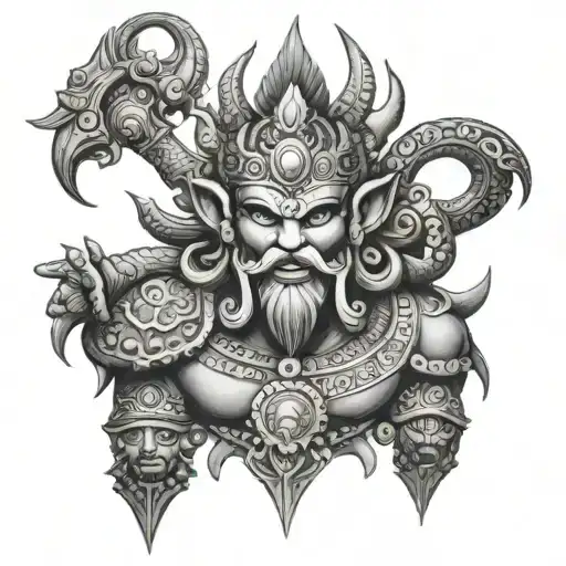 ravana tattoo design idea
