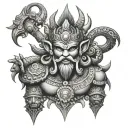 ravana tattoo design idea