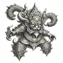 ravana tattoo design idea