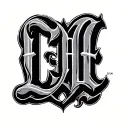 letters C J X M E with C in the Middle tattoo design idea