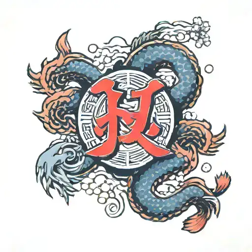 good luck tattoo with the names of iomar and melany tattoo design idea