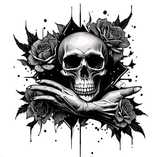 skull hand tattoo tattoo design idea