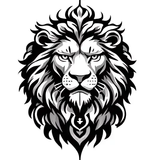 celtic lion with picies,sagitterius and libra zodiac sign tattoo design idea