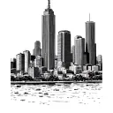 Los Angeles skyline tattoo design idea