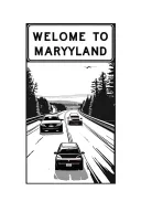 cars driving on the highway with a welcome to maryland sign tattoo design idea
